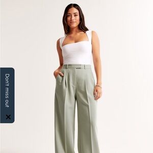 Abercrombie & Fitch Curve Love Sloane Women's Black Wide-Leg Pants